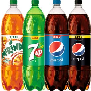 Pepsi cola, Mirinda, 7UP 2,25l Pet