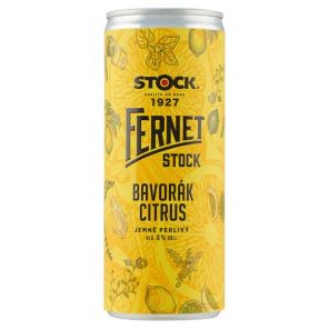 Fernet stock Citrus Bavorák 0,25l plech 6%